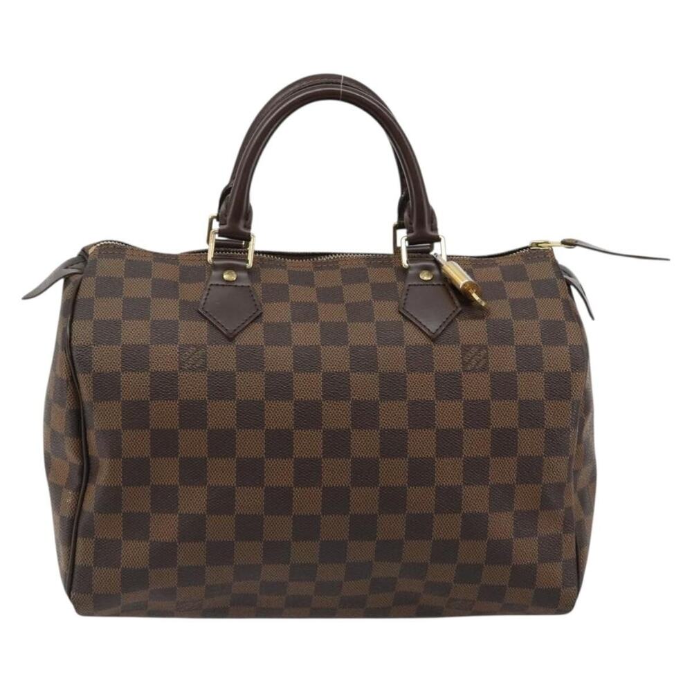 Louis Vuitton Damier Ebene Speedy 30 Handbag Brown